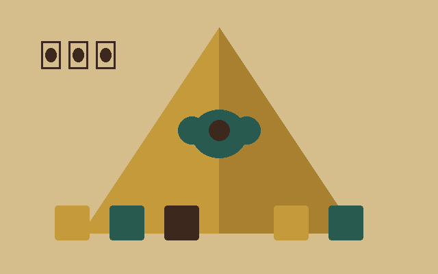 Golden pyramid and scarab with five reel windows